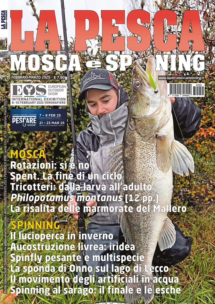 la pesca mosca e spinning - copertina rivista - Febbraio-Marzoo 2025